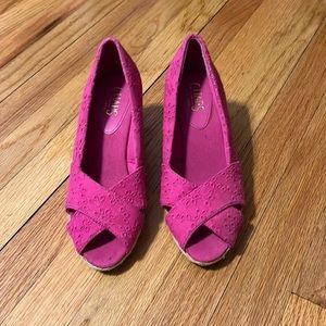 Hot pink, Chaps, Wedge sandals